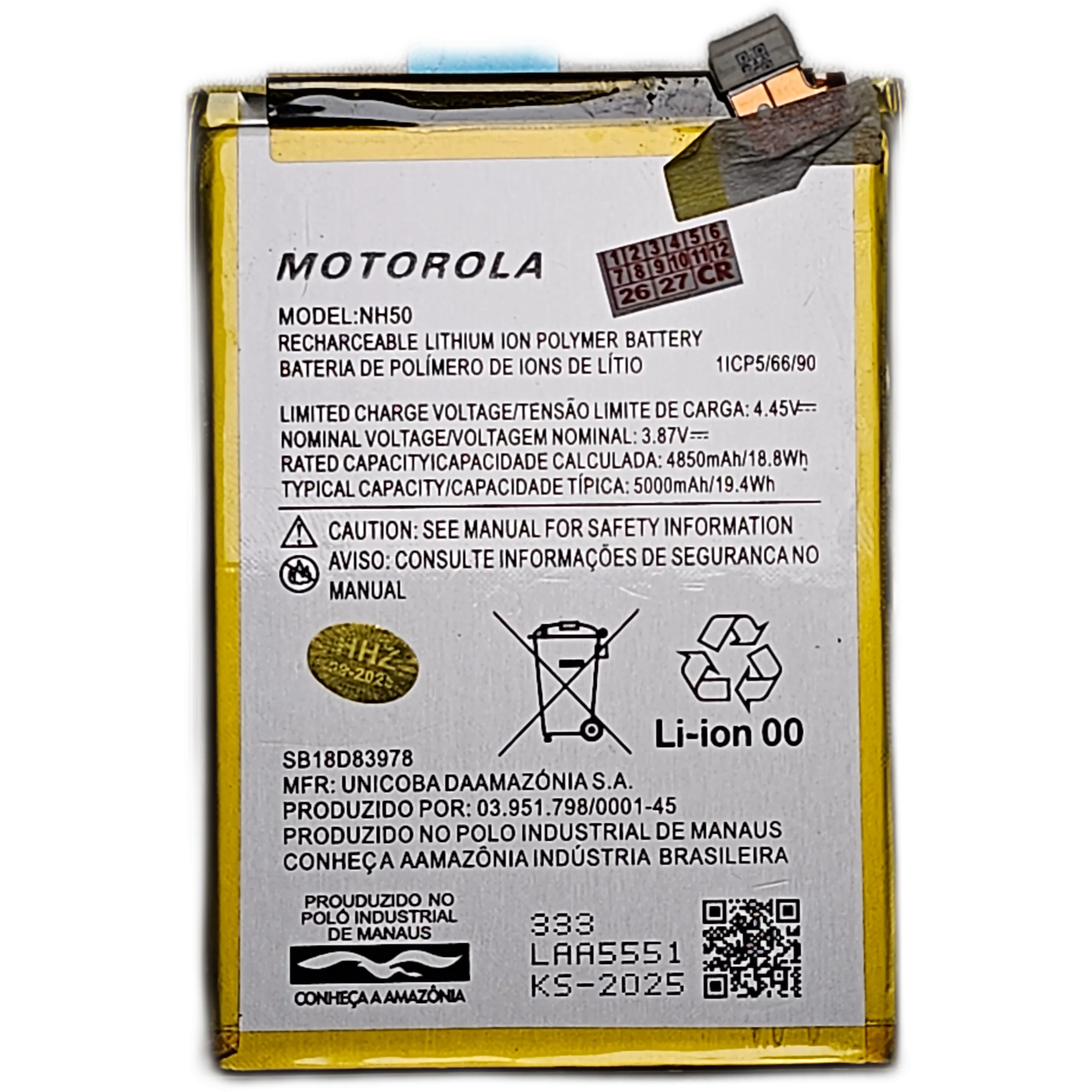 Bateria NH50 Moto E13/E32/G22/G53