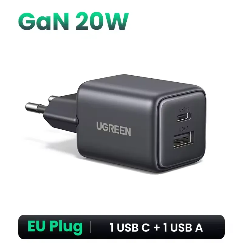 Carregador Ugreen 20W USBC/USBA GaN X514