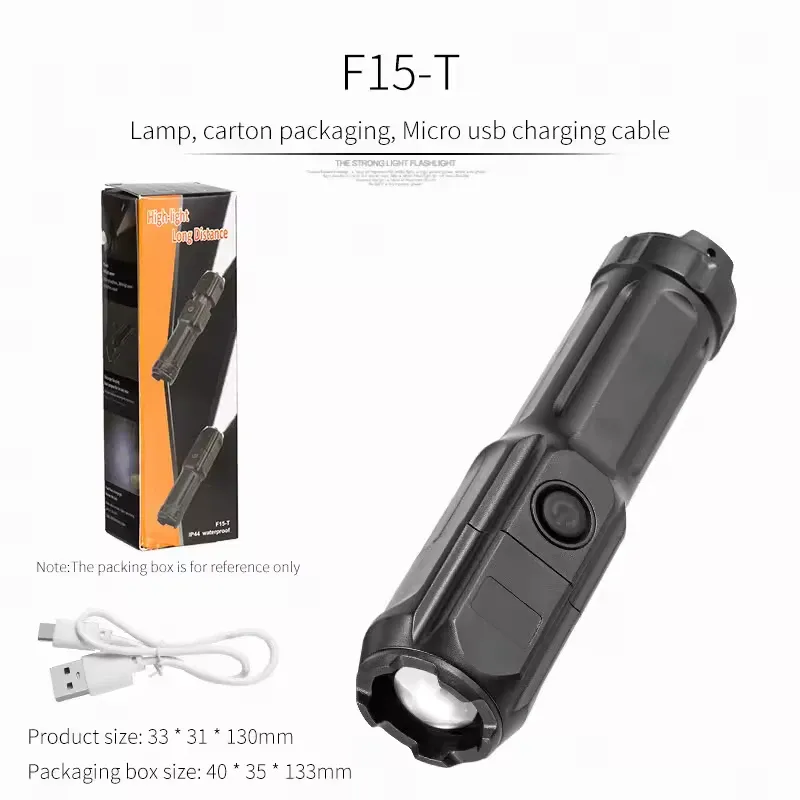 Lanterna F15-T Recarregável MicroUSB