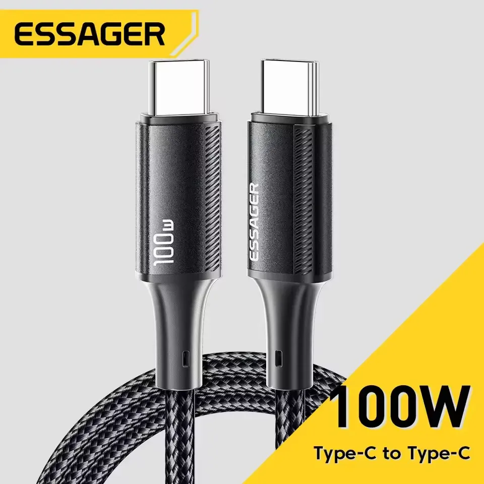 Cabo de Carga Essager USBC-USBC 100W 1M