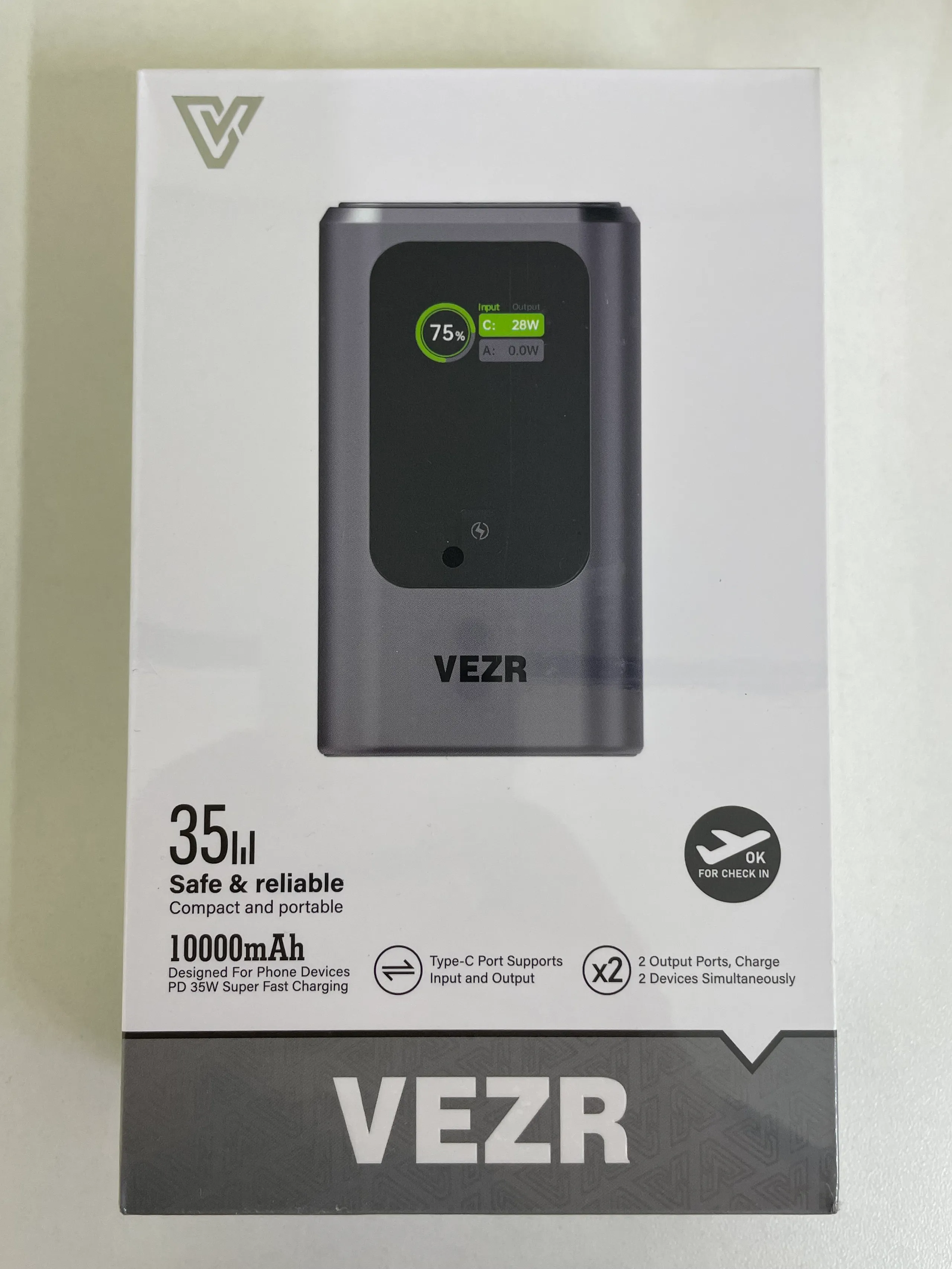 Bateria Portátil/Power Bank Verz P10PRO 10000mAh