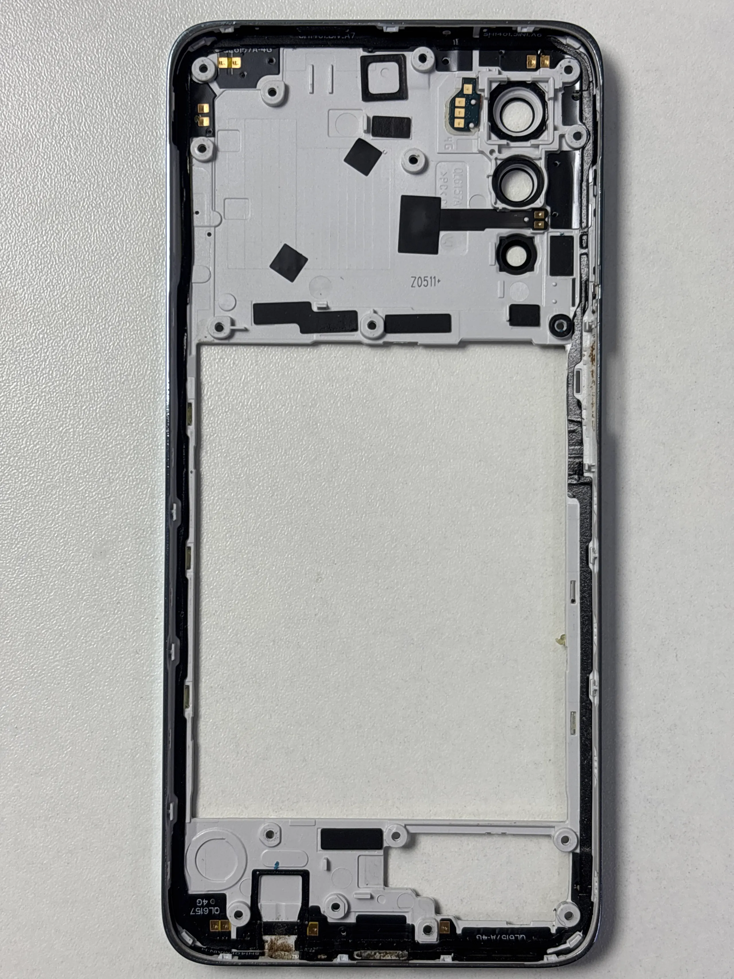 Carcaça Aro Lateral Motorola Moto G52 Azul Original Retirado - 2